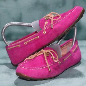 Sperry Top Sider Fuchsia Suede Shoes , Size 7 Women